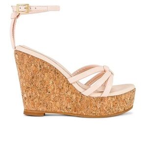 KAANAS Masaya Cork Wedges Sandals Blush/Nude Knotted